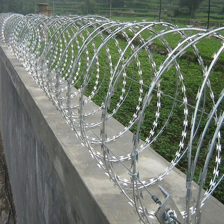 Complete Specifications Barb Wire High Tensile Razor Barbed Wire For Safety Facilities