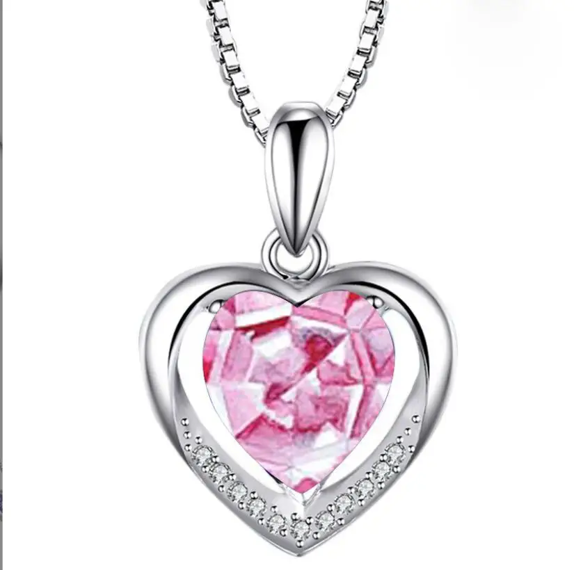 Nature ruby pure silver pendant