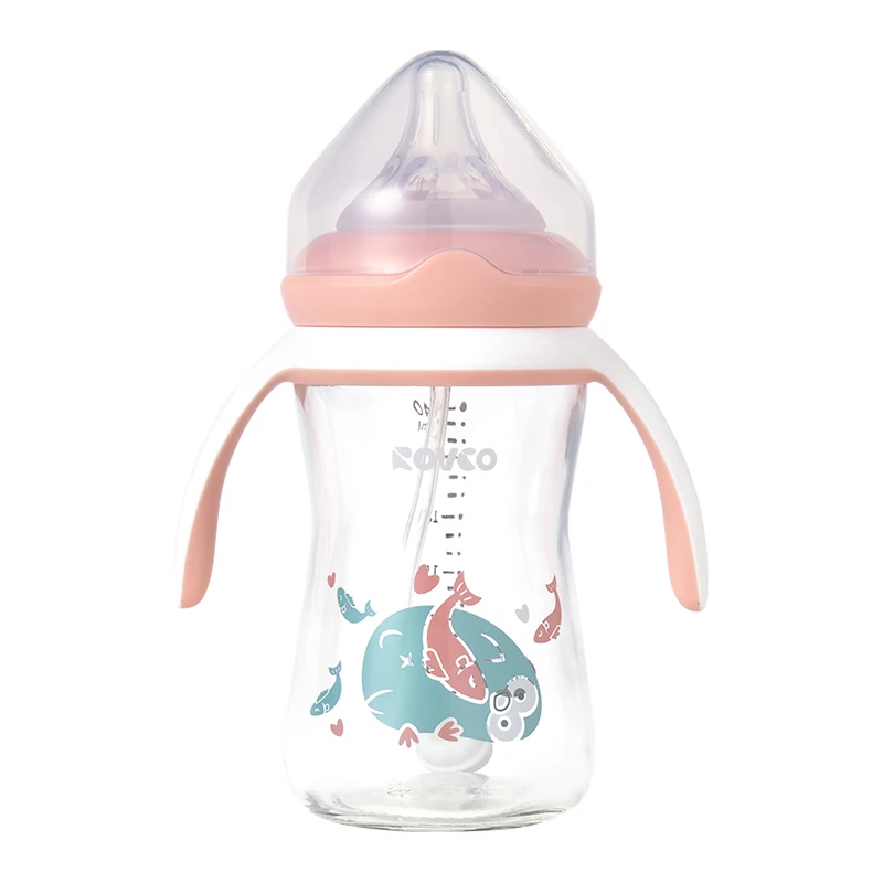 RK-N1022 Бутылочки для молока стандартного калибра новорожденного прикрепляющийся к Стекло сок бутылки младенца