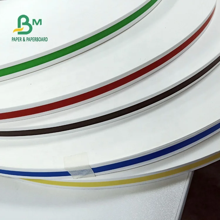 Biodegradable Size 15mm 60gsm colored straw paper roll for making straw
