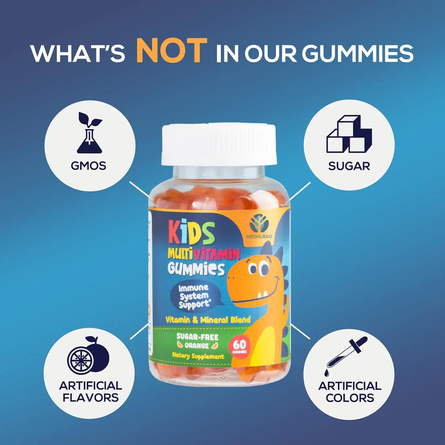 Custom Top quality kids multivitamin gummy multivitamins gummies for kid kids daily multivitamin gummies