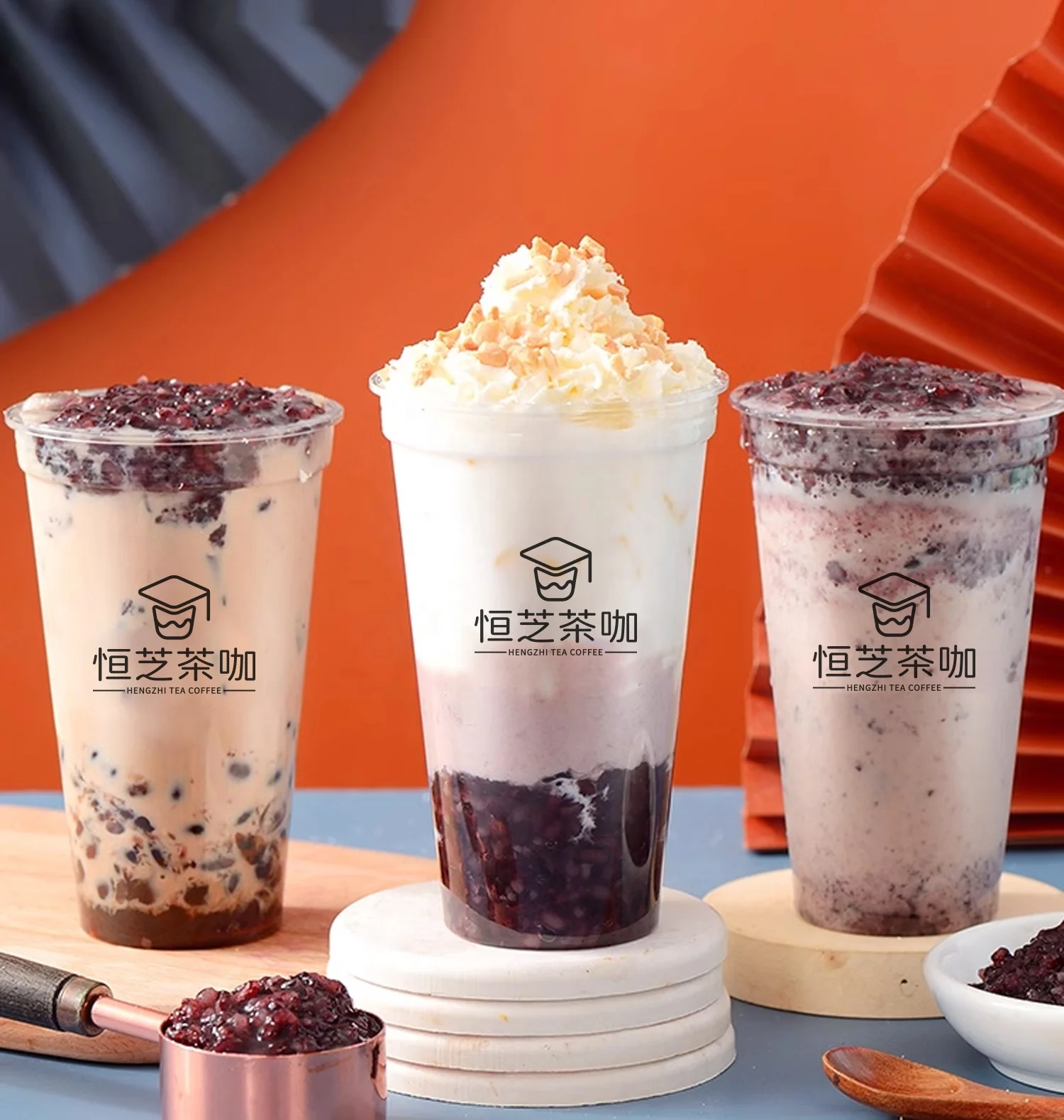 huasang commercial use 880g canned purple rice brands milk tea shop raw materials home diy dessert boba bubble tea toppings