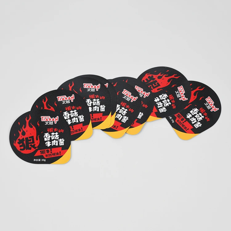 OEM yogurt heat seal die cut aluminum foil lid for pp/ps/pe/aluminum cup