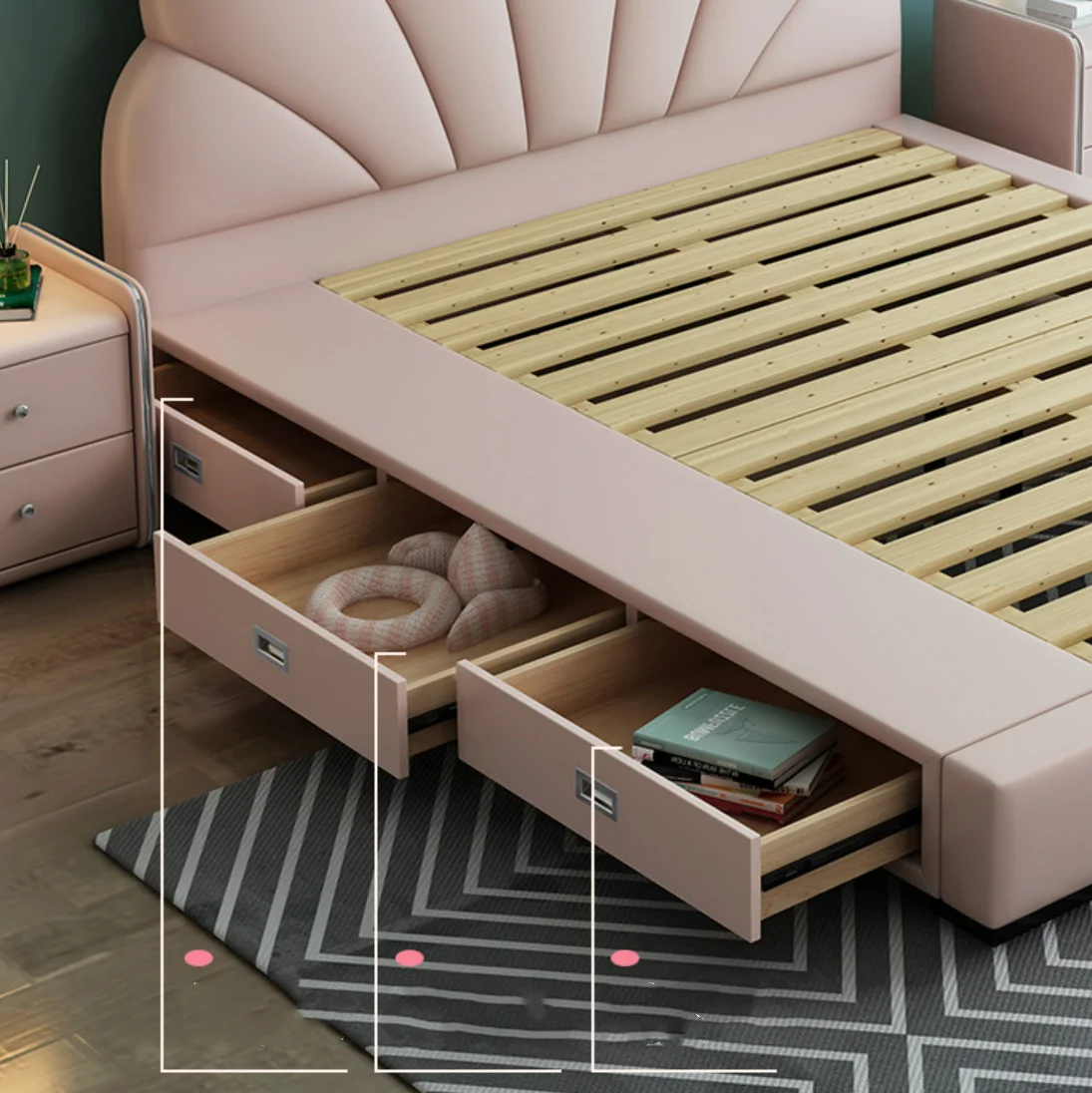 Amazon Best Selling Luxury Bed Double Bed Queen Bed Frame