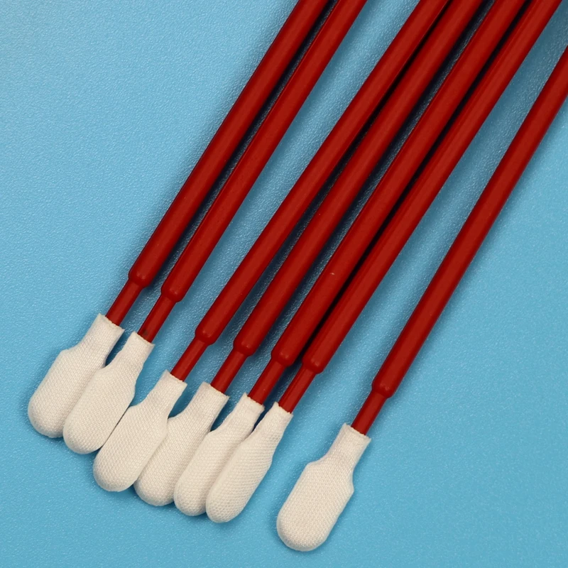 761 Wholesale Lint Free Red Handle Polyester Swab Car Cleaning Microfiber Cleanroom Swab