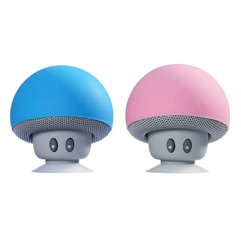 Mushroom Cute Loudspeaker Super Bass Stereo Music Player Phone Stand Wireless Blue tooth Speaker For Xiaomi/ iPhone/Android
