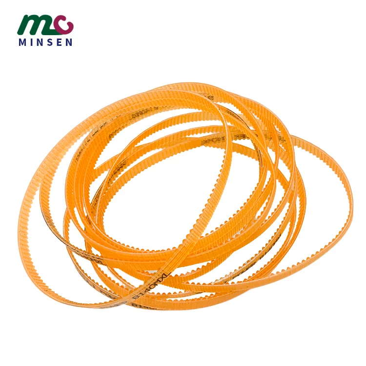 Orange translucent PU timing belt  manufacturer