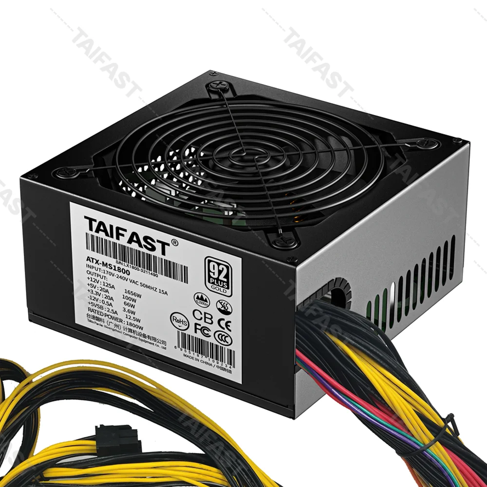  Taifast Биткоин высокая эффективность оптовая продажа полный модульный блок питания 1800 Вт 80 плюс