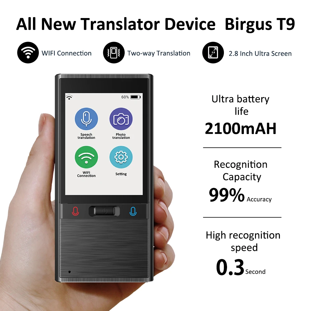 Smart T9 Multi-language Online Translator Voice English Chinese thai japanese Translation for Business Trip