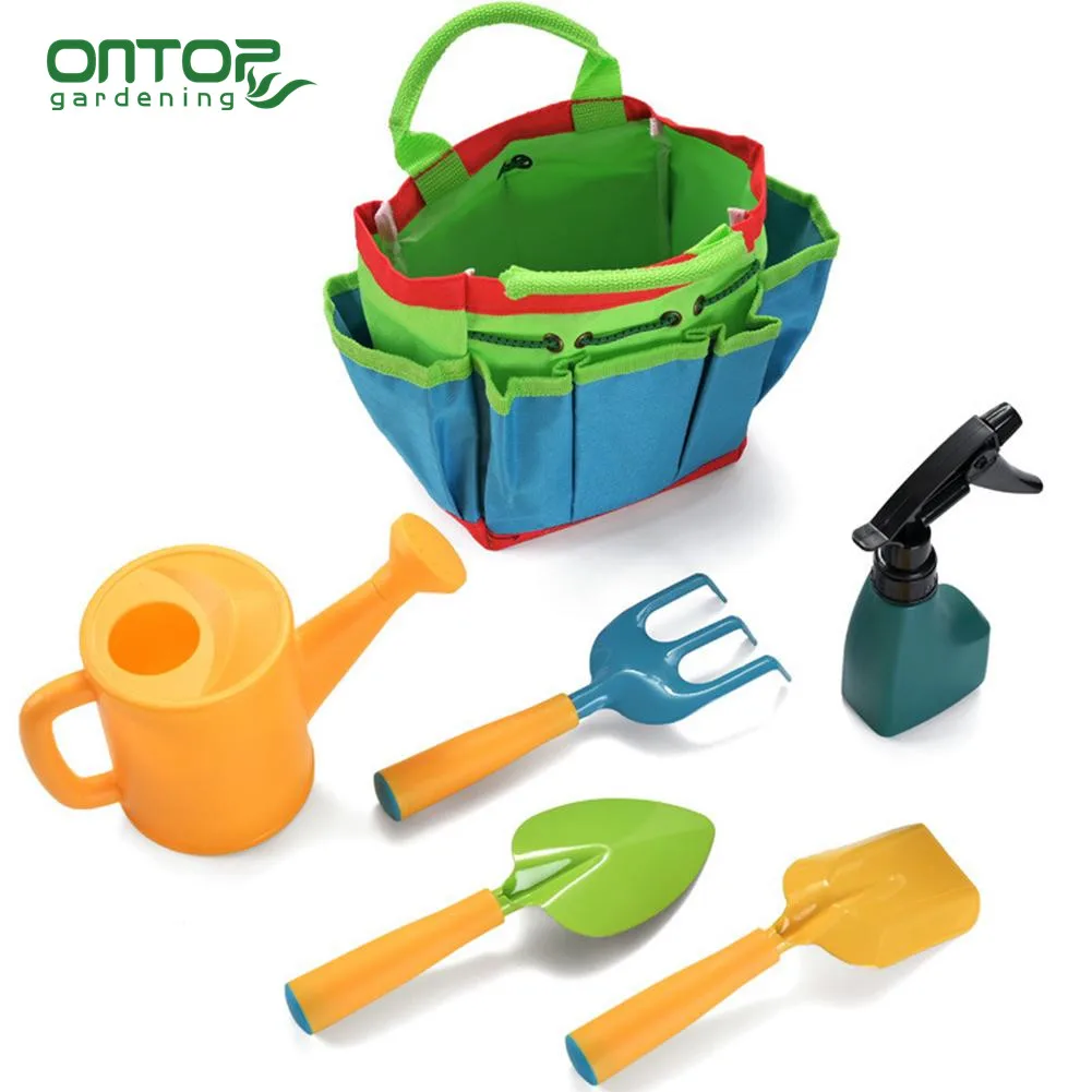 
Hot Sale Mini Garden Tool Set 6 Piece Gardening Kit with Non-Slip Handle Heavy Duty Planting Hand Tools with Bag 