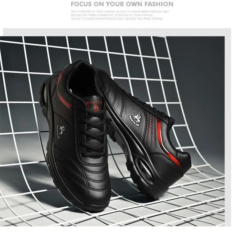 High Quality Fashion Comfort Lace-up Sneakers Breathable black grey Anti-slip men sports shoes