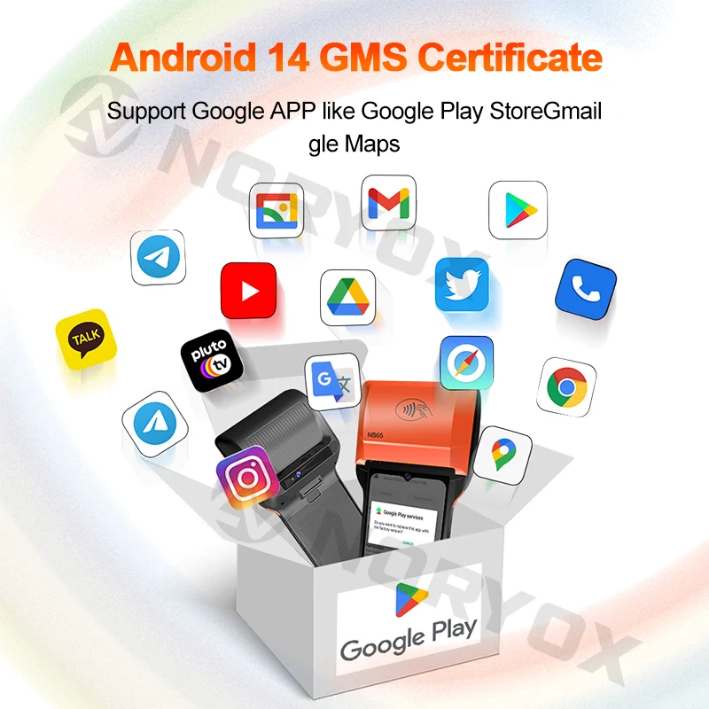 3 + 32 ГБ 6 5 дюймов все в одном Android 14 Nfc ридер термопринтер Noryox NB65 мобильный портативный Pos-терминал 64 бит