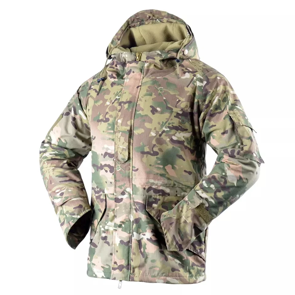 Outdoor Windproof Waterproof Breathable Camouflage Uniform Tactical Fleece Jacket