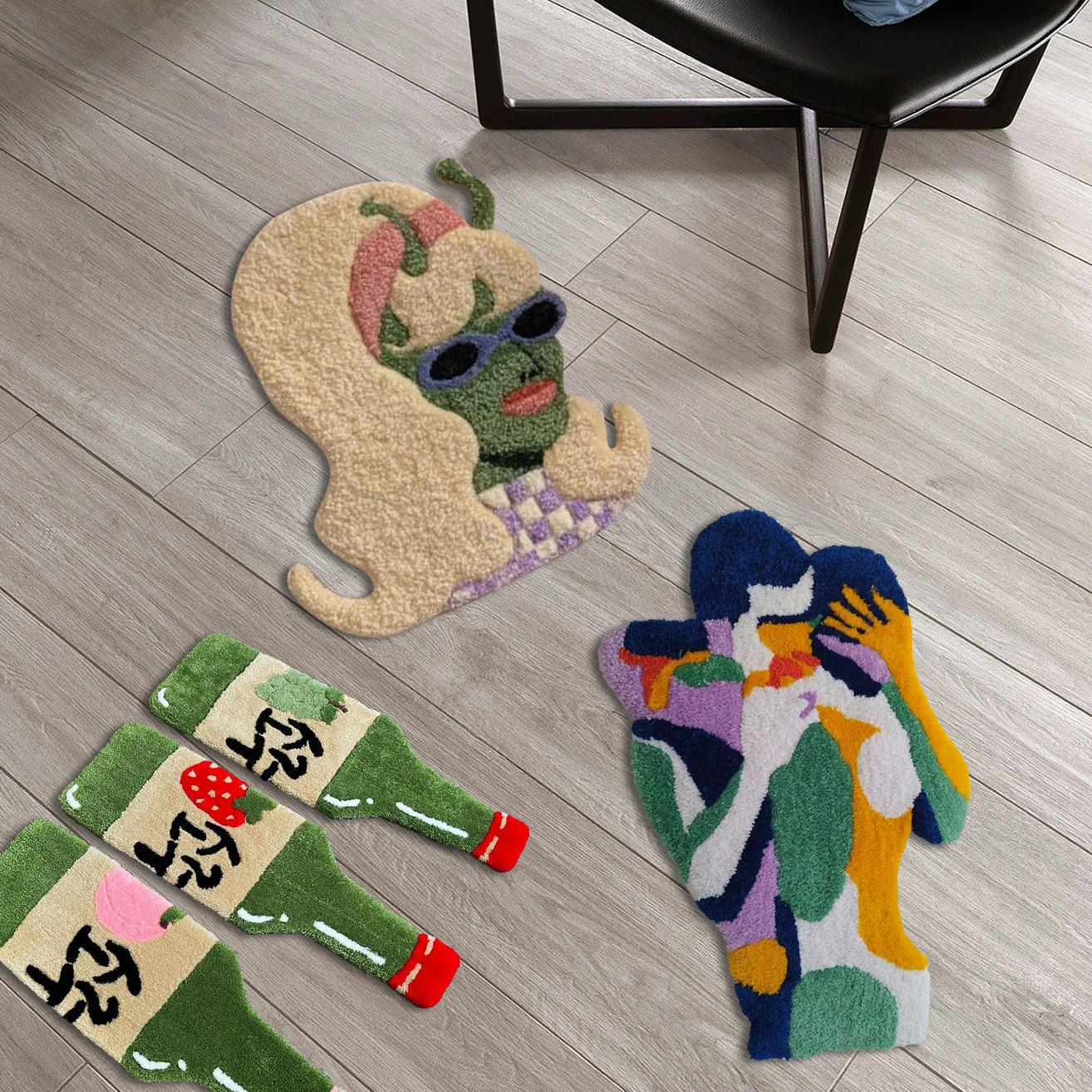 Animal cartoon carpets and rugs living room handmade tufted  anime custom tiger carpet design custom rug