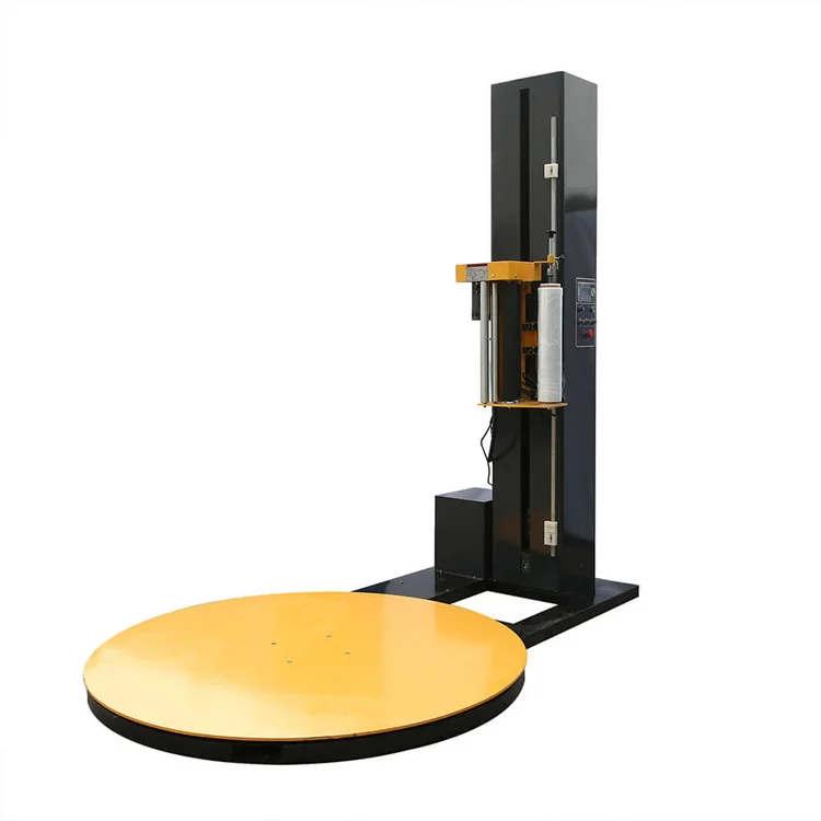 Automatic pallet stretch film wrap wrapping machine