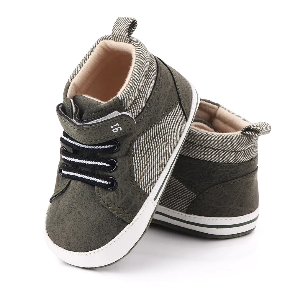 Infant Toddler Soft Sole Baby Shoes Middle Upper Hook & LoopCasual Shoes First Walking shoes