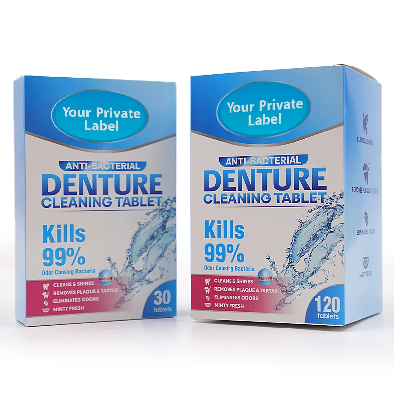 Fresh Stain-Free Retainer Cleaning Tablets Aligners Mouth Dental Cleaner Denture Cleaning Tablet For EU Market