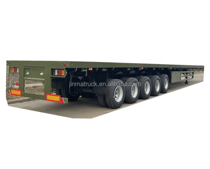 Semi Trailer Manufacturers Tri Axle 2/3/4 Axle 40 Feet Flatbed Semi Trailer For Guyana