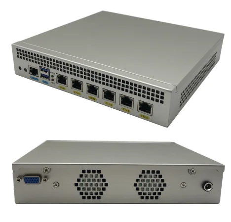 Производитель Настольный Core i3/i5/i7 6 * RJ45 Gigabit Ethernet порт крепление на стойку Pfsense 1U брандмауэр сервер безопасности