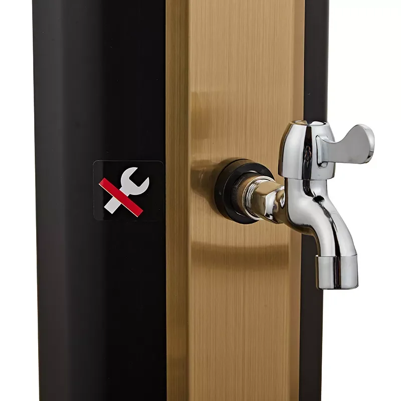 CYEN high quality sumptuous summer 35L brushed gold PVC body solar heater outdoor garden swimming pool shower