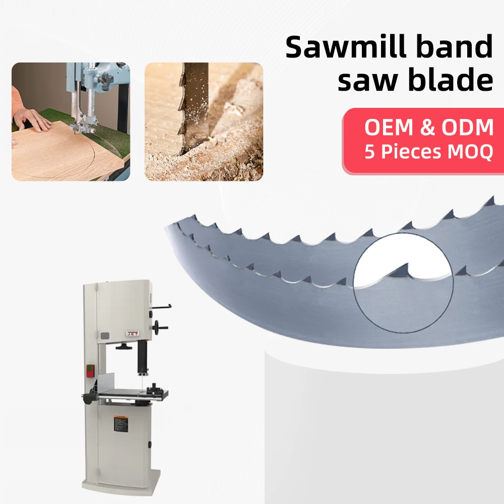 Germany material High carbon steel hardened tipped woodworking band saw blades for CNC Curve Saw and Vertical machine