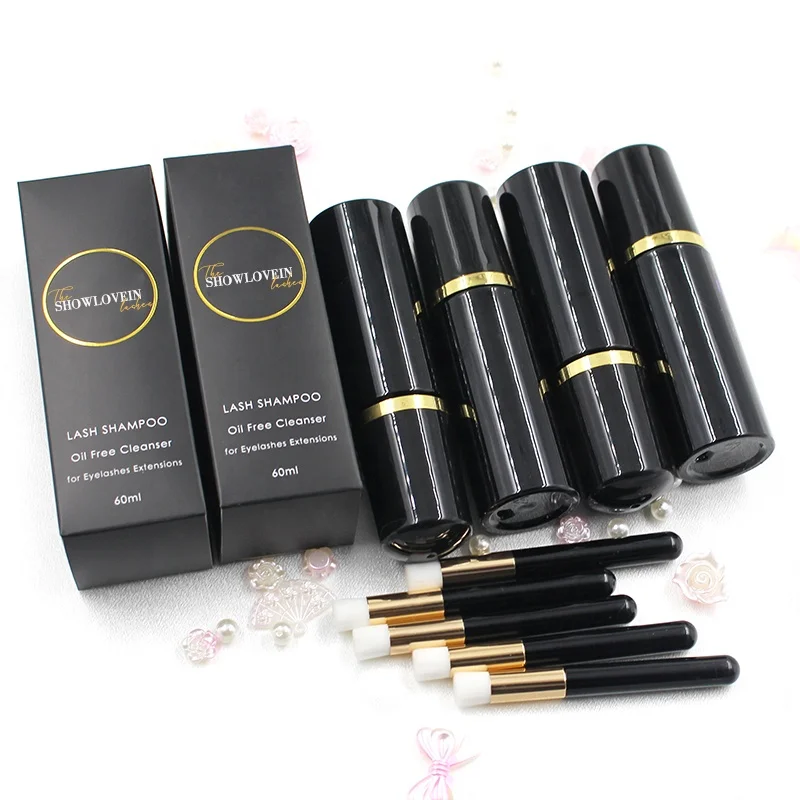 Wholesale Eyelash Cleaning Foam Private Label Foam Eyelash Cleaner Vegan Lash Shampoo With Lash Shampoo Brush