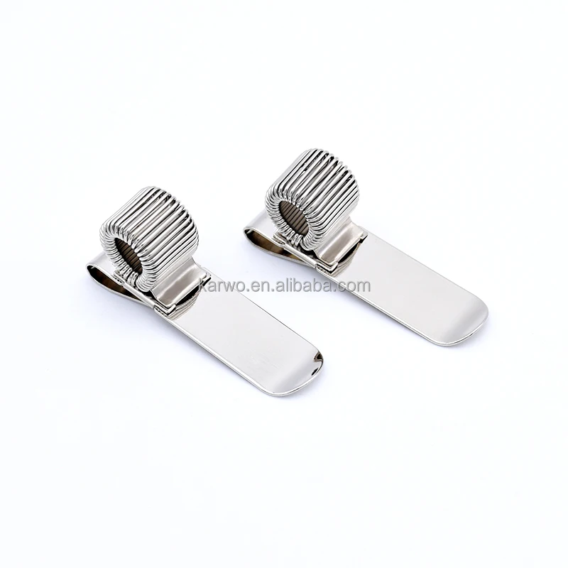 Silvery metal Spring Pocket Pen Holder With Clip
