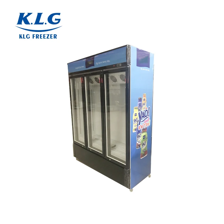 1000L 1200L Factory exports high quality 1200 commercial display glass cabinets commercial vertical showcase For Supermarket