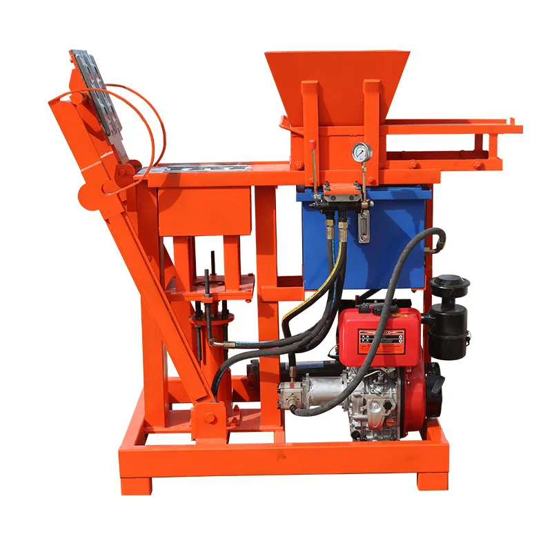 Shm2-25 Diesel Hydraulic Press Semi Automatic Interlocking Clay Soil Block Making Machine
