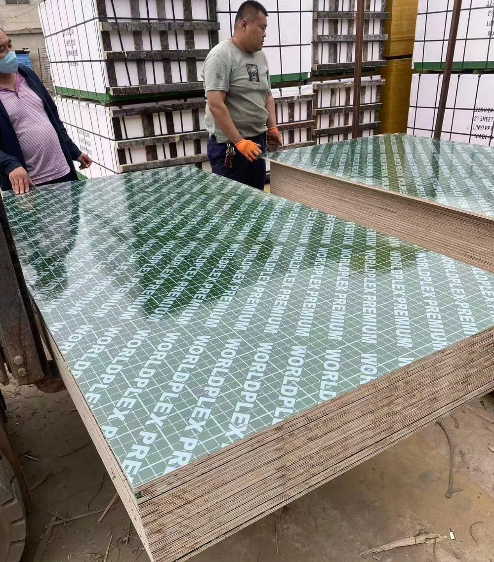 green pp plastic film faced plywood and polyester coated plywood nz formwork with CE