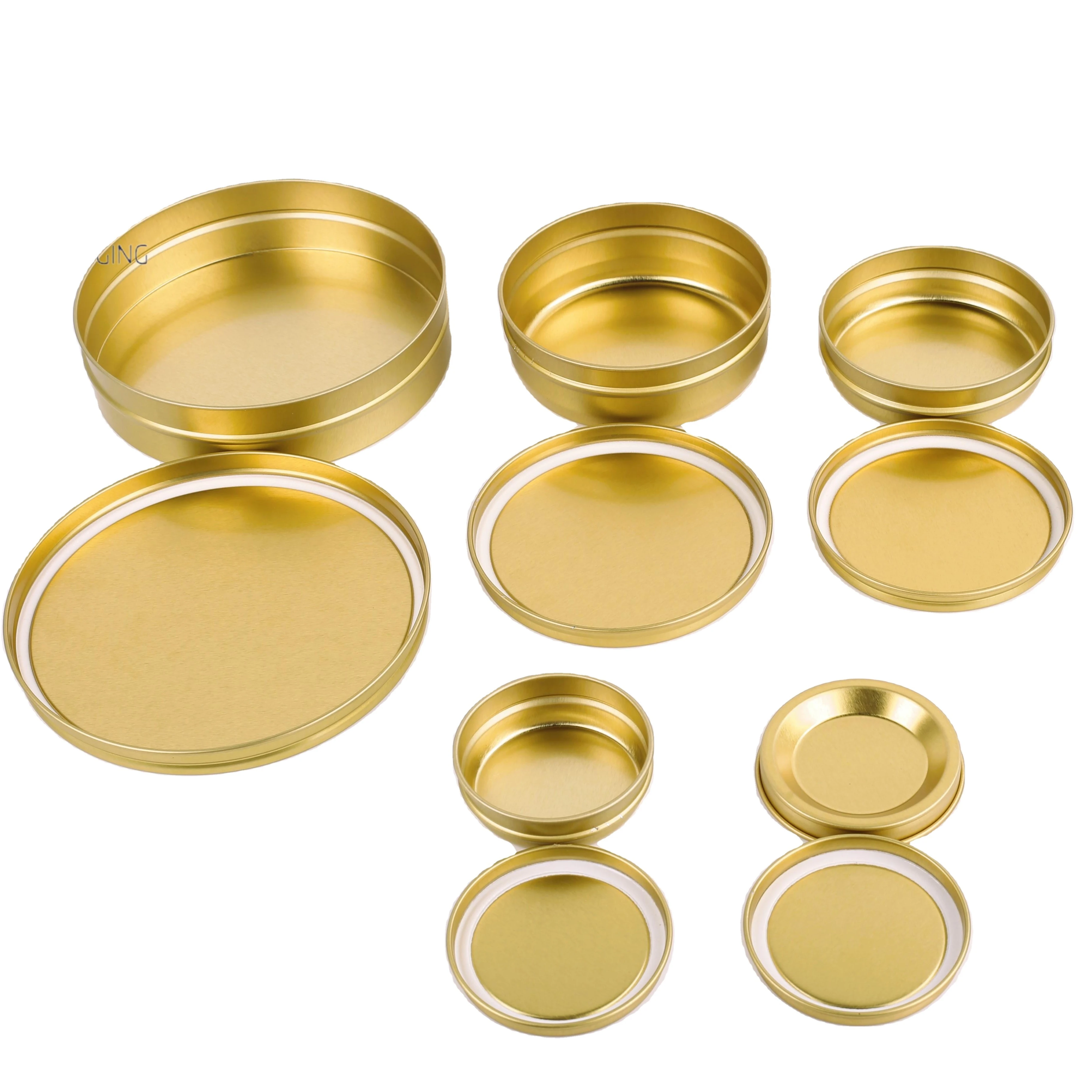 Various Capacities Metal Tinplate Vacuum Caviar Tin for Food Storage in different colours with logo printing customization