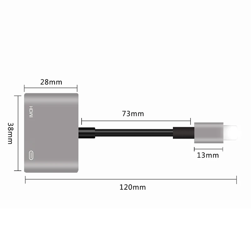 8Pin to HD*MI AV Video Adapter for Light-ning to Digital AV Adapter Converter with PD Power Port for HD TV Monitor