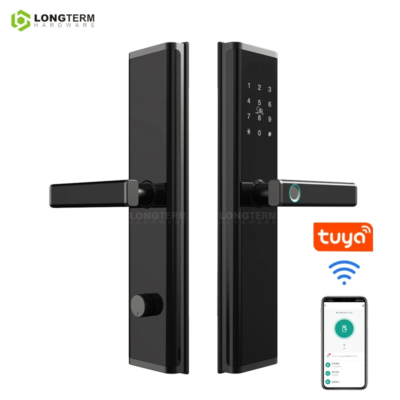 Security Biometric Electric Door Lock Smart Fingerprint Digital Safe Door Lock Electronic Wifi Tuya Smart Door Lock for Home