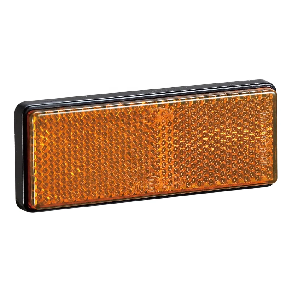 Emark ADR Self - Adhesive Amber Rectangle PC Reflex Reflector