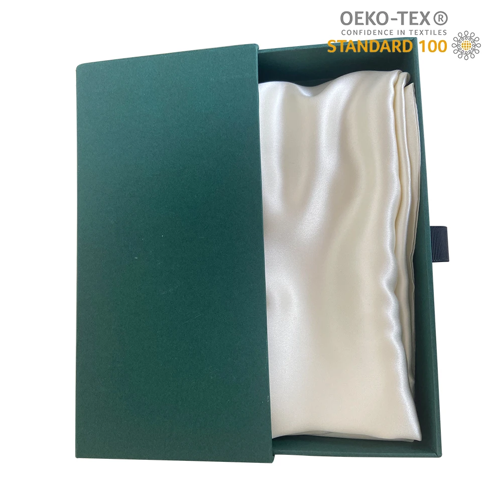 amazon hot sales Wholesale Custom Logo Printing 16mm 19mm 22mm 100% Pure Silk Pillowcase Gift Set for christmas