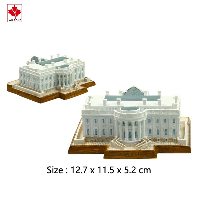 Famous Marked Model White House Building Souvenir Miniature Statue