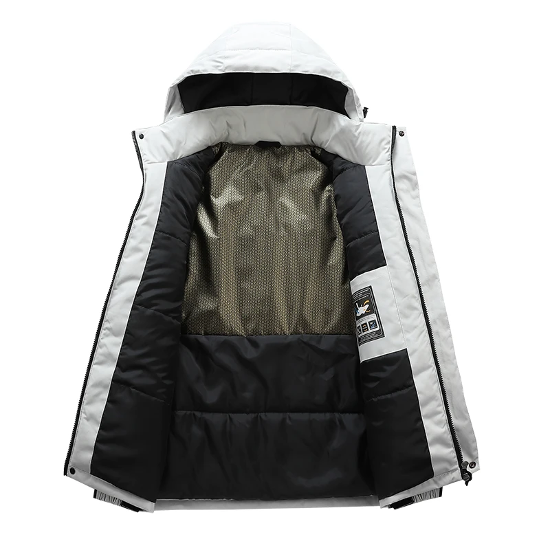 Logo Custom Windproof Winter Jacket Hooded Waterproof Windbreaker for Mens