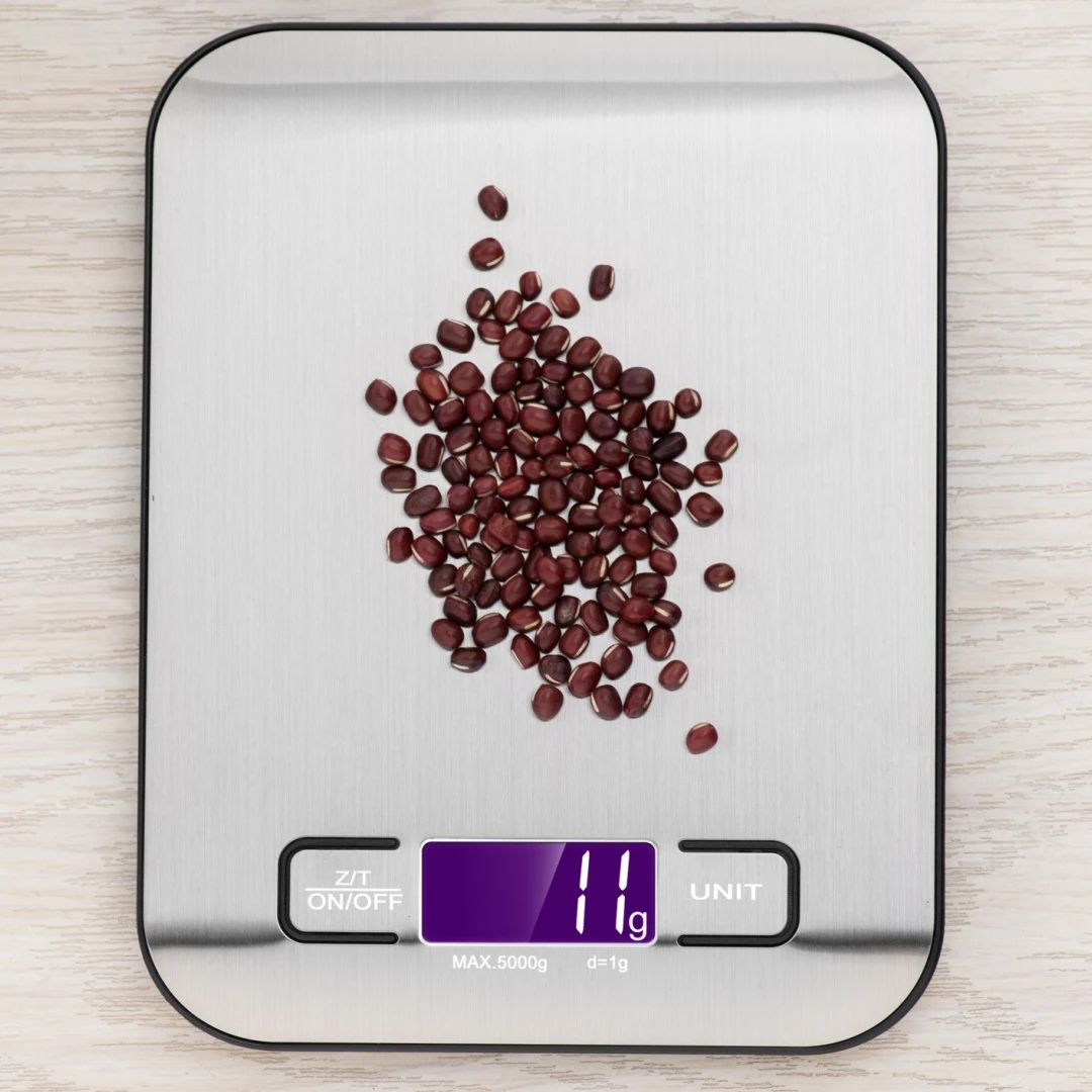 Amazon Hot Sell Bascula Cocina Multifunction Smart Scale Custom 5 kg Stainless Steel Digital Weighing Kitchen Scales for Food