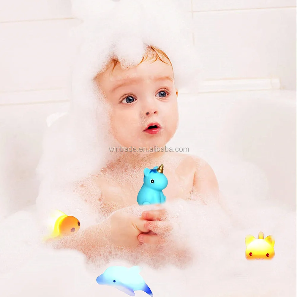 Light up Sea Animal Magic Rubber Mermaid Bath Toy