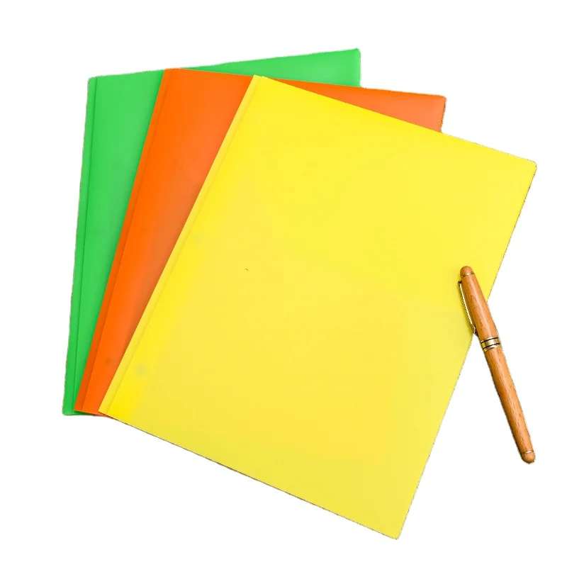 Heavy Duty 2 Pocket Folders 3 Holes Plastic Folders with Clear Front Pocket Letter Size Paper Assorted Colors/Card Slot