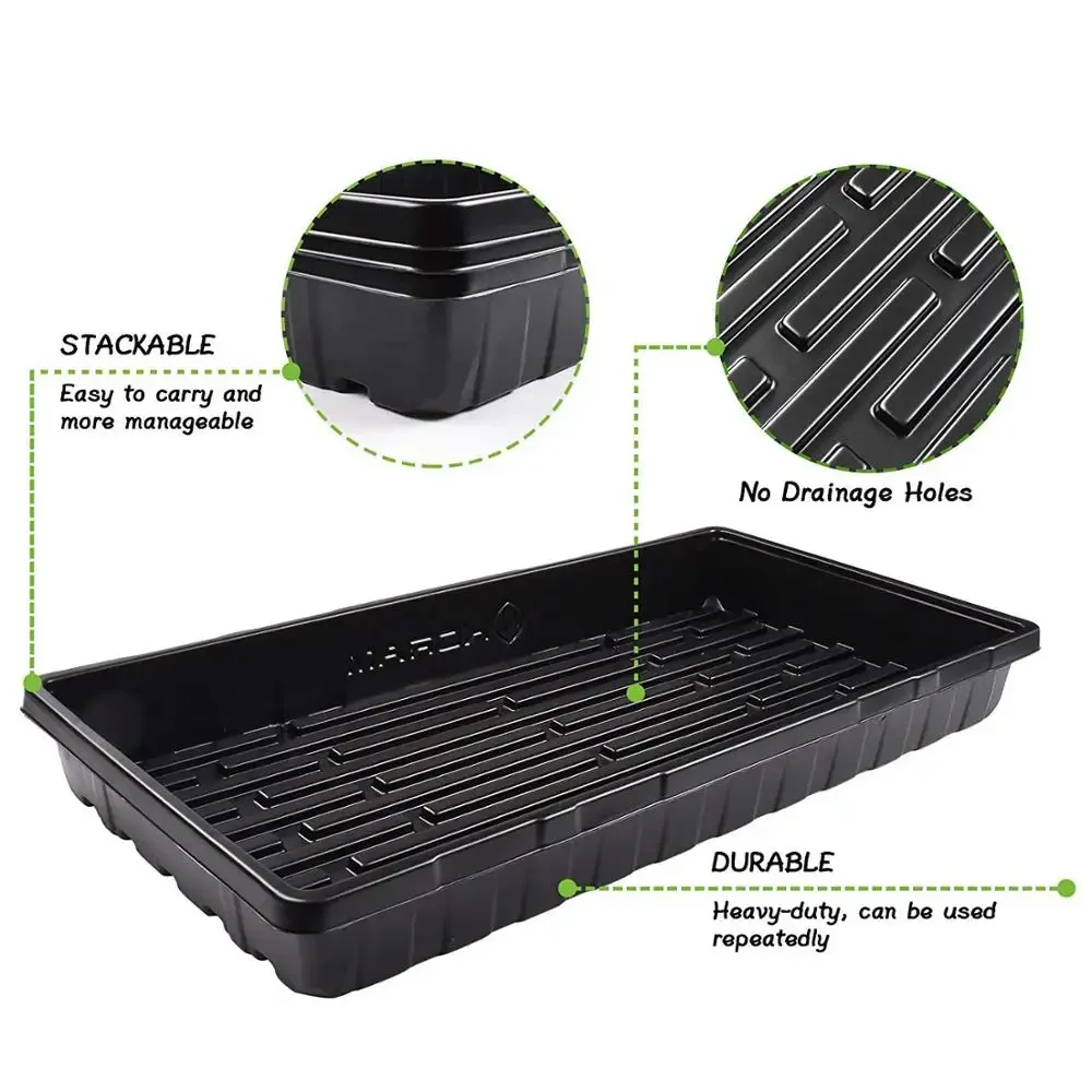 Eco-friendly Garden Hydroponic Garden Plant Microgreen Germination Tray Nursery Trays & Lids Plastic Seed Tray Plant Growing