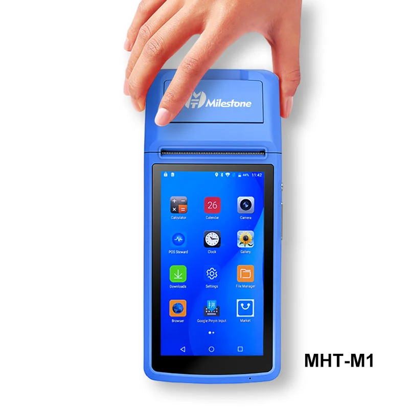 MHT-M1 Android 6.0 touch pos system pos terminal with 58mm android pos terminal with printer free SDK