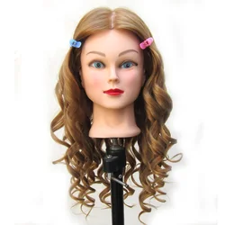 Манекен для школьной красоты, голова куклы с человеческими волосами 100%, голова для обучения парикмахерам