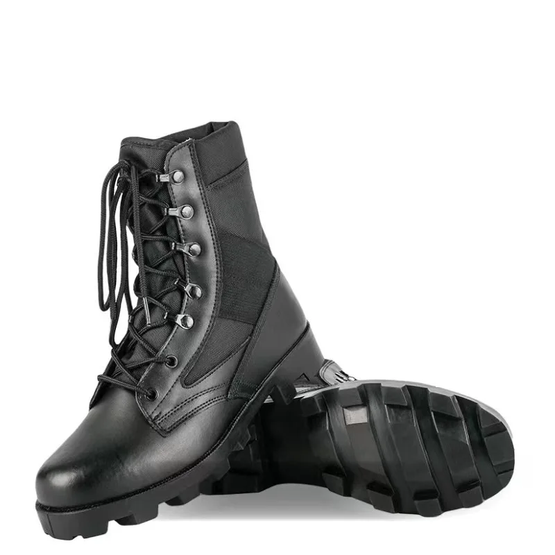Lightweight Waterproof Black Green Desert High Shoes Leather Boots botas de combate Brown Hiking Outdoor Tactical Boots