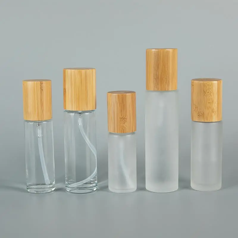 30ml 50ml 100ml 120ml 150ml Wholesale Frosted Empty Cosmetic Sets Glass Serum Lotion Bottle with Treatment pump
