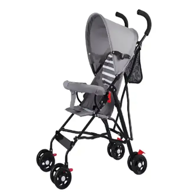 Lightweight one button folding baby stroller universal wheels