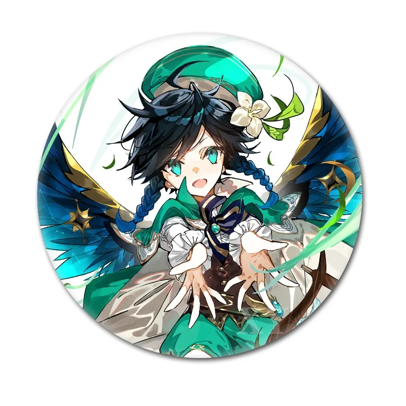 New Design Genshin Impact Ganyu Traveller Game Pin Cosplay Cute Brooch Gift Shirt Backpack Lapel Badge Decoration