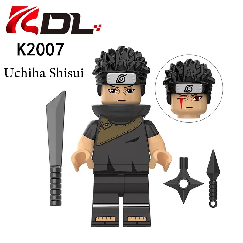 KDL802 Narutos Anime Characters Uchiha Shisui Itachi Chiriku Neji Minifigs Building Block Mini Figures Kids Blocks Toys
