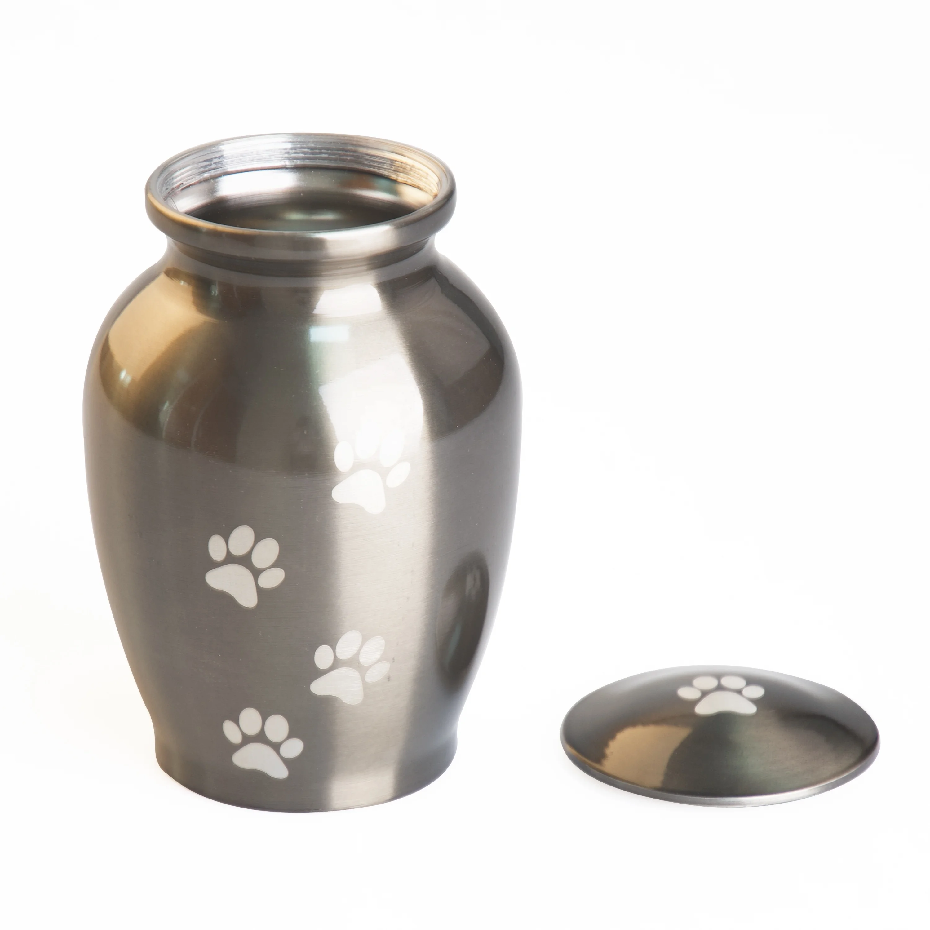Makey metal urn brass urn cremation urn funeral supplies pet paws print