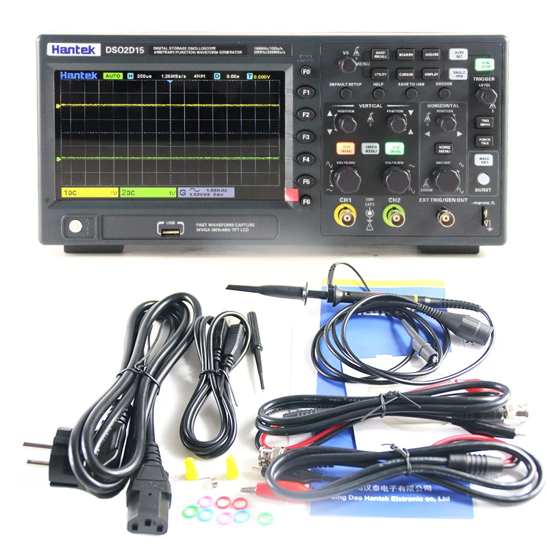 Hantek DSO2C10 DSO2D10 DSO2C15 DSO2D15 Digital Storage Oscilloscope 100MHz/150MHz Dual Channel USB Portable Multimeter Tester